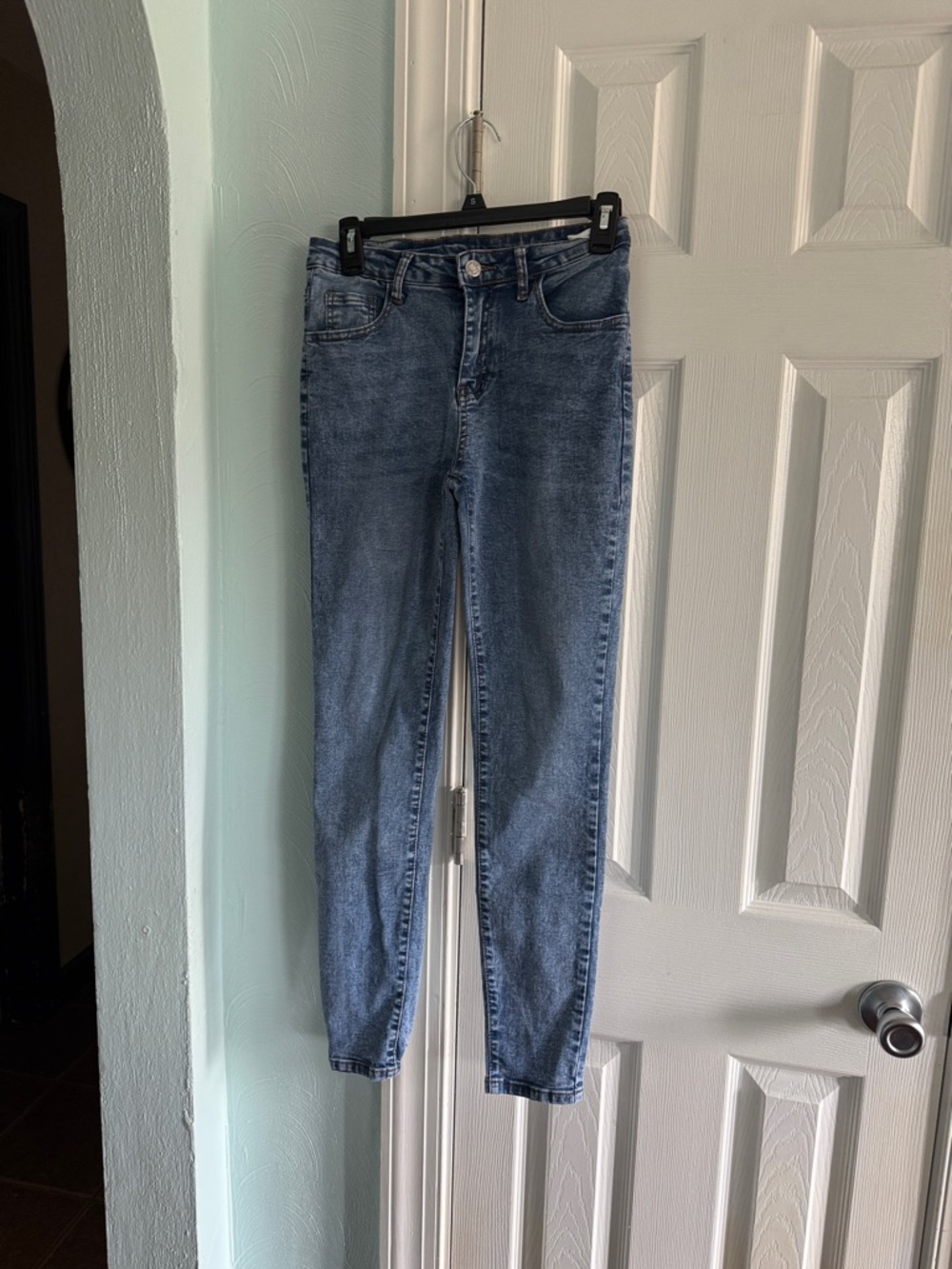 SHEIN Medium Blue High-Rise Skinny Jeans - Women's